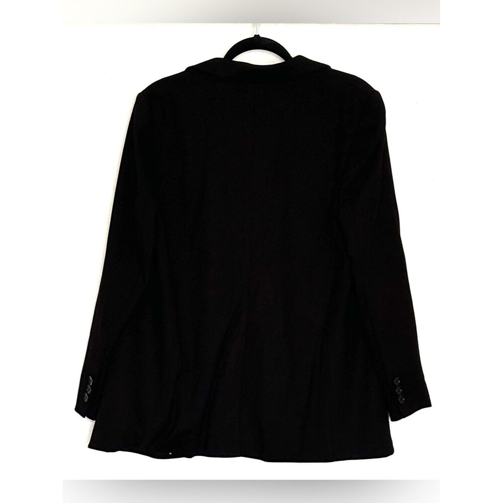 Talbots Luxe Ponte Double Breasted No Close Blazer Black Size 14P - Picture 3 of 5